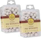 Mrs. Anderson's Baking Ceramic Pie Crust Weights, Natural Ceramic Stoneware, Set of 2