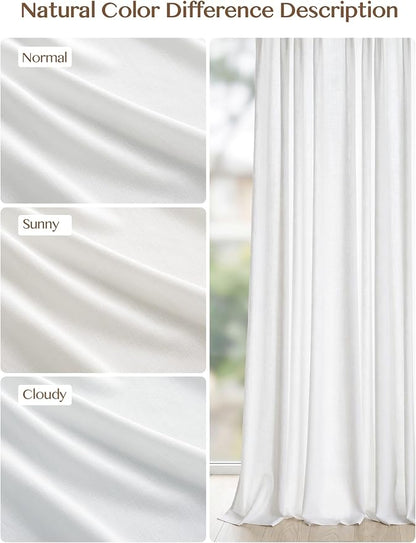 Liz Pinch Pleated Linen Curtains 72 Inches Long, Light Filtering Curtains - Image 8