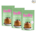 Belly Pancake Mix & Waffle Mix with Collagen Protein | High-Protein | Pancakes & Waffles | Grain-Free Dairy-Free Nut-Free | Healthy Snacks For Adults & Kids | Women-Owned Business | 9.4 oz | 3 Pack