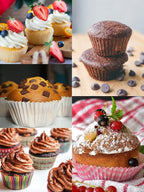 Muffin Cupcake Pan, Mini Muffin Tins Nonstick 24, Muffin Top Pan and Mini Cheesecake pans, Toast Oven Baking Supplies Non Stick Cake Pans Muffin Tray