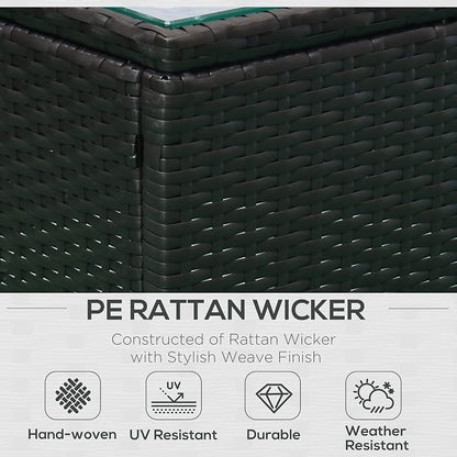 Outsunny 5 Pieces Rattan Wicker Lounge Chair Outdoor Patio Conversation Set - Image 3