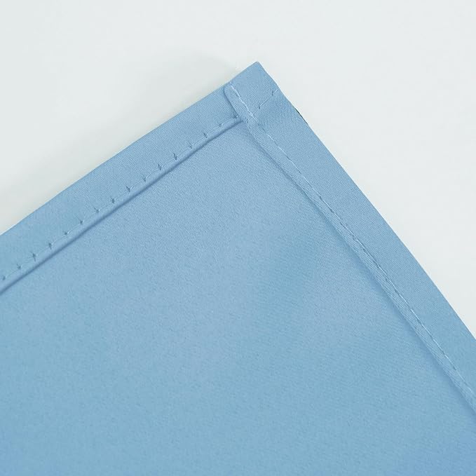 Sky Blue Blackout Curtains 34 x 54 Inch Length/Set of 2 Curtain Panels/Thermal - Image 7