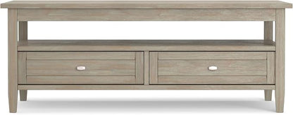 SIMPLIHOME Warm Shaker Solid Wood Transitional-Style 48-inch Wide Coffee Table - Image 3