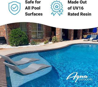 Aqua Outdoors - in-Pool Chaise Lounger - Inside Pool & Sun Shelf Lounge Chair - - Image 6