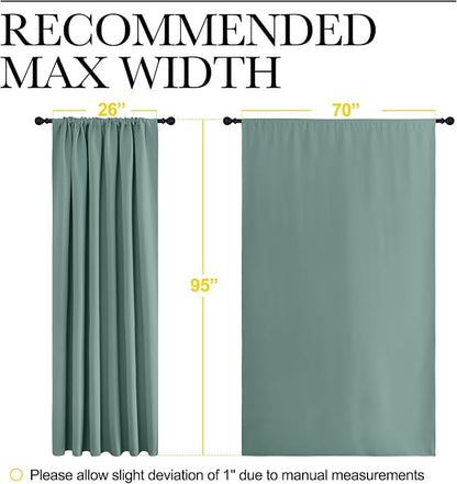 NICETOWN 2 Panels Blackout Curtains, Rod Pocket Thermal Insulated Drapess - Image 3