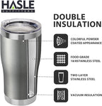 HASLE OUTFITTERS 20 oz Tumbler Bulk, Stainless Steel Tumblers with Lid, Vacuum Insulated Tumbler, Double Wall Tumbler Cup, coffee mugs, Gray, 1 Pack