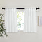 NICETOWN White Semi Sheer Kitchen Curtains 36 inch Length, Rod Pocket & Back by NICETOWN