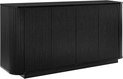 LKTART 64" Buffet Cabinet with Storage, Modern Fluted Accent Sideboard Media - Image 9