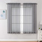Chyhomenyc Charcoal Grey Sheer Curtains 63 Inches Long 2 Panels, Light by Chyhomenyc