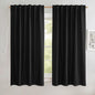 NICETOWN Black Truly Blackout Linen Blend Flax Drapes by NICETOWN
