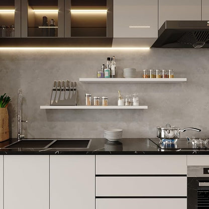 SAUMONIERES 48 Inch Floating Wall Shelves - Image 6