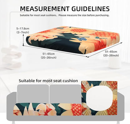 8Pcs Outdoor Cushion Covers, Elastic Patio Cushion Covers | Washable, - Image 2