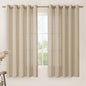 Linen Curtains 63 inch Length for Living Room, Linen Light Filtering Boho Semi by LAMIT