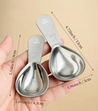 Coffee Scoop for Ground Coffee Set, 1 Tablespoon & 2 Tablespoon Measuring Scoop, Short Handle Heavy-Duty 304 Stainless Steel, Fits Canisters for Coffee bean, Espresso & Protein Powder
