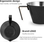 MHW-3BOMBER Espresso Measuring Cup 2 Pack Double Shot Espresso Cups Stainless Steel Coffee Bean Dosing Cup Espresso Machine Accessories (Matte Black) G6197B-OS
