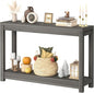 Besiost 47" Farmhouse Wood Entryway Table Narrow Console Table by Besiost