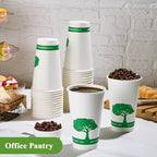 Vplus 240 Pack Compostable Paper Cups, 16 oz Paper Coffee Cups, Biodegradable Disposable Paper Cups, Eco-friendly Hot Drinking Cups for Party, Picnic,and Events
