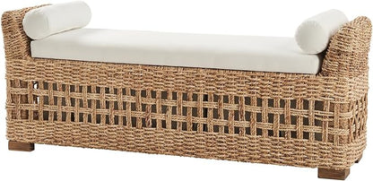 HULALA 56" Rattan Storage Bench - Image 7