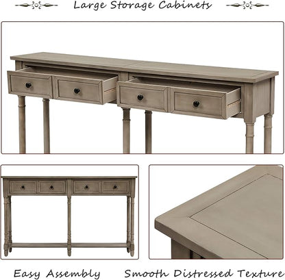 Merax Retro Console Table Sofa Table - Image 3