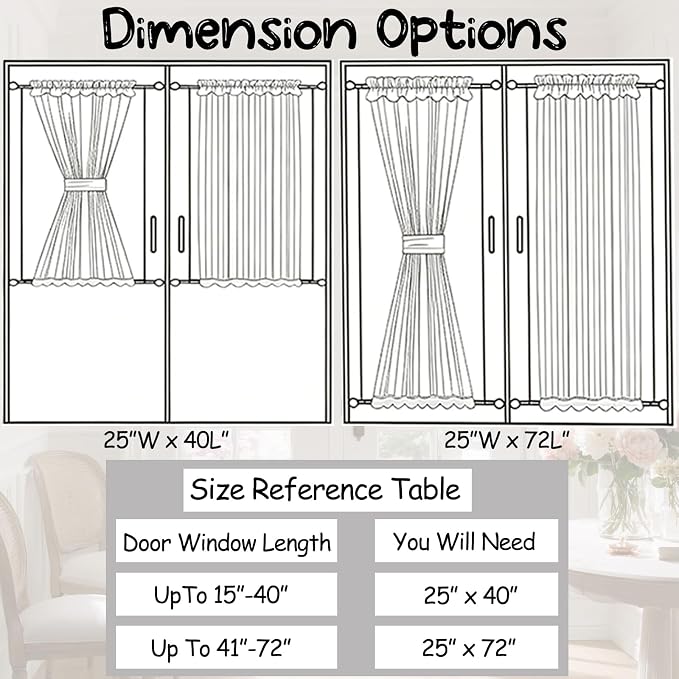 Sutuo Home Olive Green French Door Curtains - Image 7