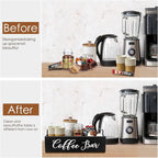 Coffee Station Organizer Wooden Coffee Bar Holder Accessories for Countertop, Farmhouse Kcup Pod Storage Basket with Handle - Black