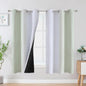 Sage Green and Greyish White Ombre Blackout Curtains by ESTELARTEXTILER