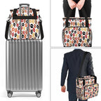 Colorful Coffee Beans Maker Carring Bag Travel Carrying Storage Tote Compatible with Keurig K-Mini or Plus Portable Single Serve Brewer Case Pockets for K-cup Pods