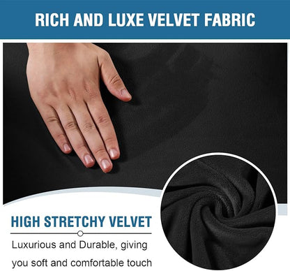 H.VERSAILTEX Velvet Stretch Recliner Couch Covers 4-Pieces Style Recliner Chair - Image 3