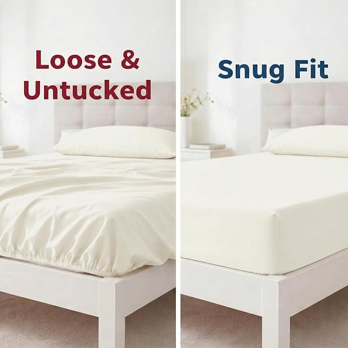 Stretchy Queen Fitted Sheet for 4 Inch Low Profile Mattress - Image 3