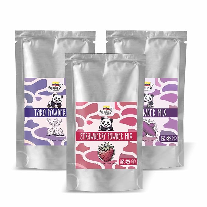Panda Products Premium Taro Powder – 17.64 oz | Creamy & Nutty Flavor for Bubble Tea, Smoothies, Milkshakes, Slushes & Desserts