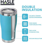 HASLE OUTFITTERS 20 oz Tumbler Bulk, Stainless Steel Tumblers with Lid, Vacuum Insulated Tumbler, Double Wall Powder Coated Cup, coffee mugs, Sky Blue, 1 Pack