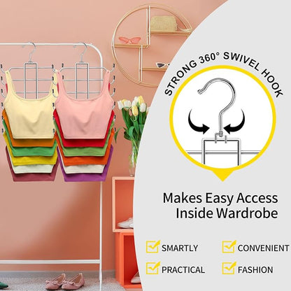 Metal Tank Top Hanger 2 Pack, Space Saving Bra Organizer - Image 5