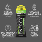 NewTrition® Extra Strength Energy Shots, 250mg Caffeine Energy Shots with Vitamin B & Amino Acids, Sugar-Free Vitamin Energy Shot, 1.7 fl oz (Pack of 12, 4 Flavors-Mixed-2)