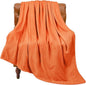 BEDELITE Fleece Blanket Soft Fall Twin Size Blanket Orange 60"x80" | Ultra Soft by BEDELITE