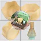 Matcha Whisk Set with Bamboo Bowl, Traditional Bamboo Matcha Kit with 6-Spout Bowl, Unique Gifts for Matcha Lovers Women Men Girl Friend Home Kitchen, Gifts for Christmas, Birthday,Halloween
