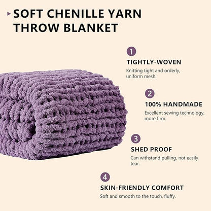 L'AGRATY Chunky Knit Throw Blanket - Image 2