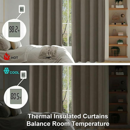 Simplebrand Ava Latte Blackout Curtains - Image 6
