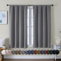 Simplebrand Ava Light Grey Short Blackout Curtains by Simplebrand