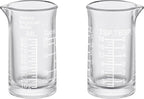 Ackers Shot Glass Etching Scale Measuring Cup 3 Ounce/90ML Liquid Heavy High Espresso Glass Cup