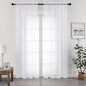 Chyhomenyc White Sheer Curtains 96 inches Long 2 Panels Set | Light Filtering by Chyhomenyc