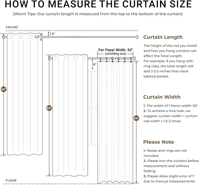 INOVADAY 100% Blackout Linen Curtains - Image 7