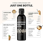 COBA Premium Coffee Concentrate – Bold & Extra Strong Cold Brew & Hot Coffee | 20 Cups per Bottle | Fair Trade Organic Medium Roast | Instant Iced Americano Latte | Dairy Free, Vegan, Gluten Free (Sweet Mint)