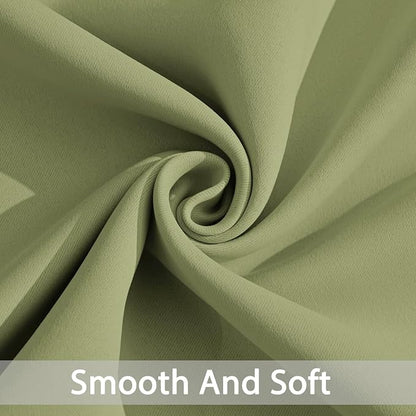 Yakamok Room Darkening Curtains 42x72 inch Length Sage Green-Living Room | 2 - Image 6