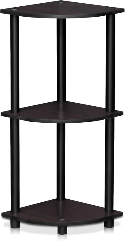 Furinno TURN-N-TUBE Corner Shelf, 3-Tier Corner Bookshelf, Display Storage by Furinno-FitsYourSpaceFitsYourBudget
