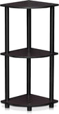 Furinno TURN-N-TUBE Corner Shelf, 3-Tier Corner Bookshelf, Display Storage by Furinno-FitsYourSpaceFitsYourBudget