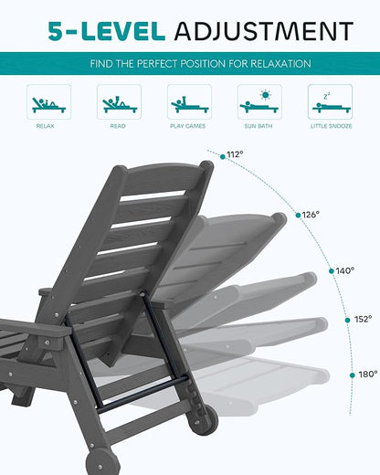 SERWALL Patio Chaise Lounge Chair Set of 2 - Image 7