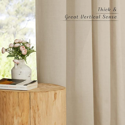 NICETOWN Thick Flax Linen Curtains - Image 3