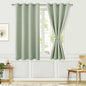 Blackout Curtains for Bedroom, 2 Panels, Seafoam Green 52 x 45 Inch | Thermal by Hiasan