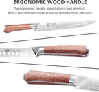 YOTSUBA Carving Knife for Meat, 10" Slicing Knife, High Carbon Steel Brisket Knives with Ergonomic Handle, Butcher Breaking Knives for Chopping Vegetable and Cooking with Gift Box