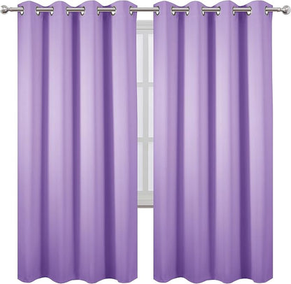 Lavender Thermal Blackout Curtains/52 x 72 Inch/Set of 2 Panels Room Darkening - Image 2